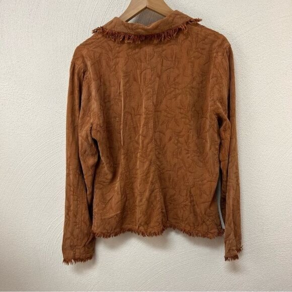 VTG Tianello Penelope Fitted Light Brown (Terracotta) Deconstructed Jacket Sz L - Picture 3 of 6